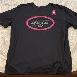 Men’s black and Pink Breast Cancer Jets Shirt